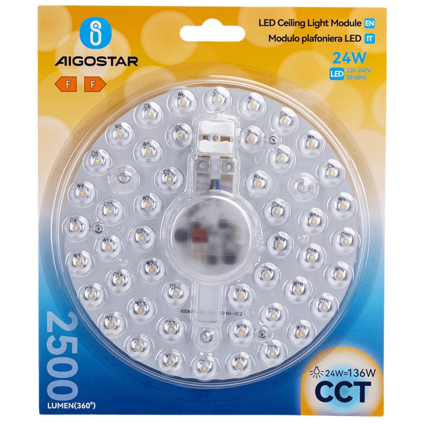 Aigostar - magnetický LED modul 24 W, 230 V, 3000/4000/6500 K