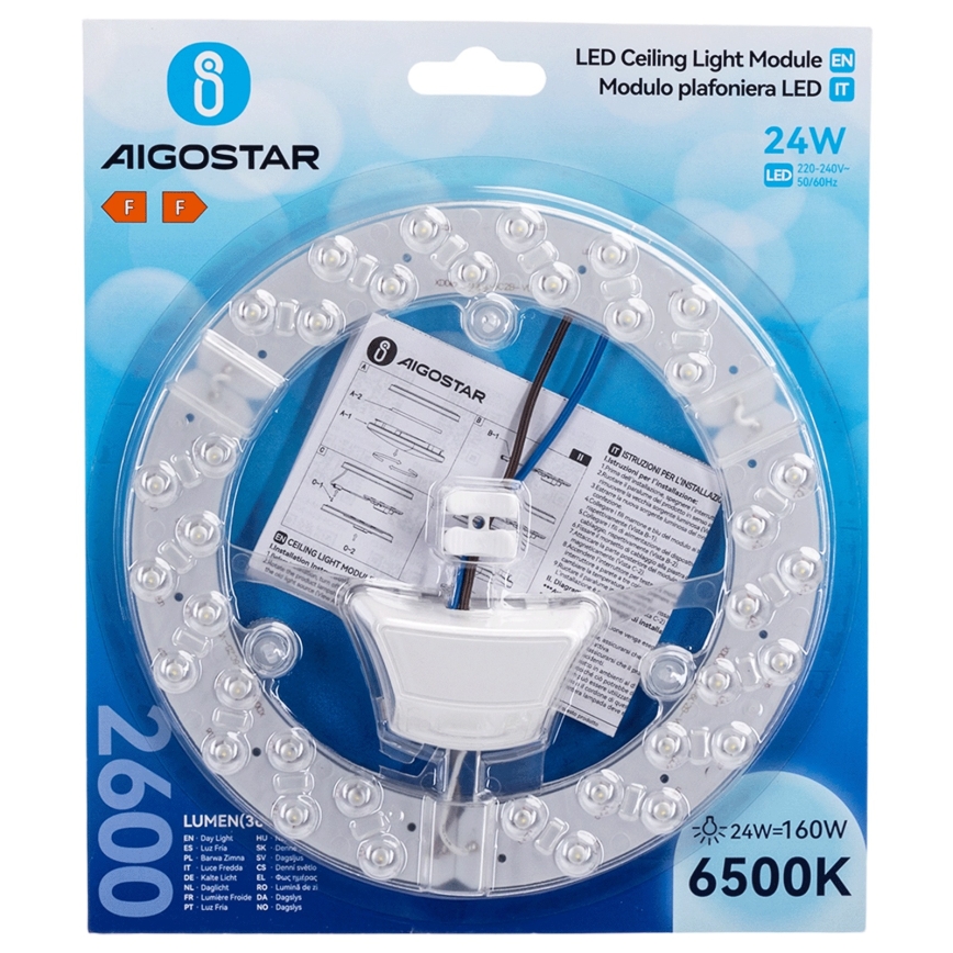 Aigostar - magnetický LED modul 24W/230V 6500K