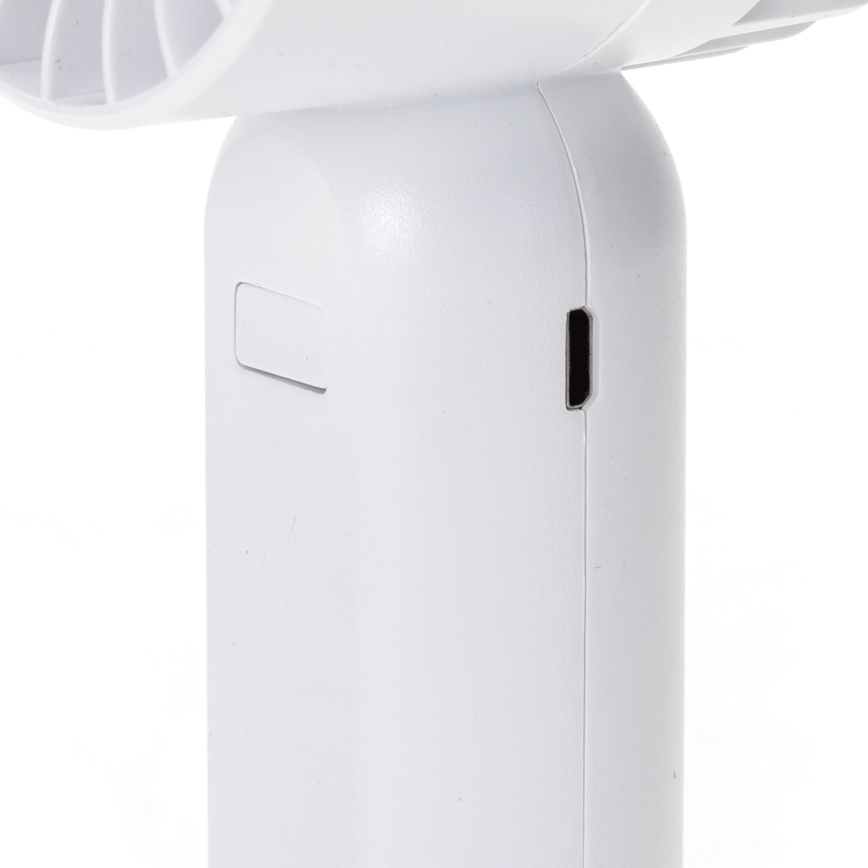 Aigostar - Nabíjací vreckový ventilátor 4W/5V 500mAh USB biela