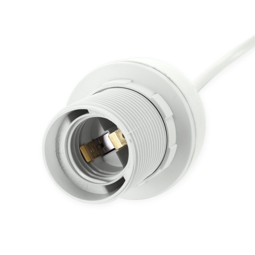 Aigostar - Napájací kábel 1xE27/60W/250V biely