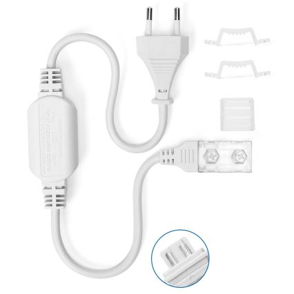 Aigostar - Napájací zdroj pre LED pásiky 10 mm 600W/230V biela