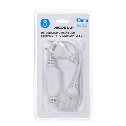 Aigostar - Napájací zdroj pre LED pásiky 10 mm 600W/230V biela