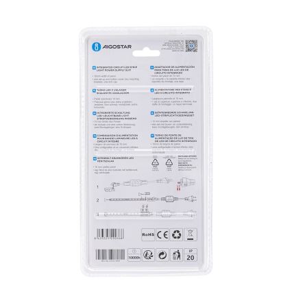 Aigostar - Napájací zdroj pre LED pásiky 10 mm 600W/230V biela