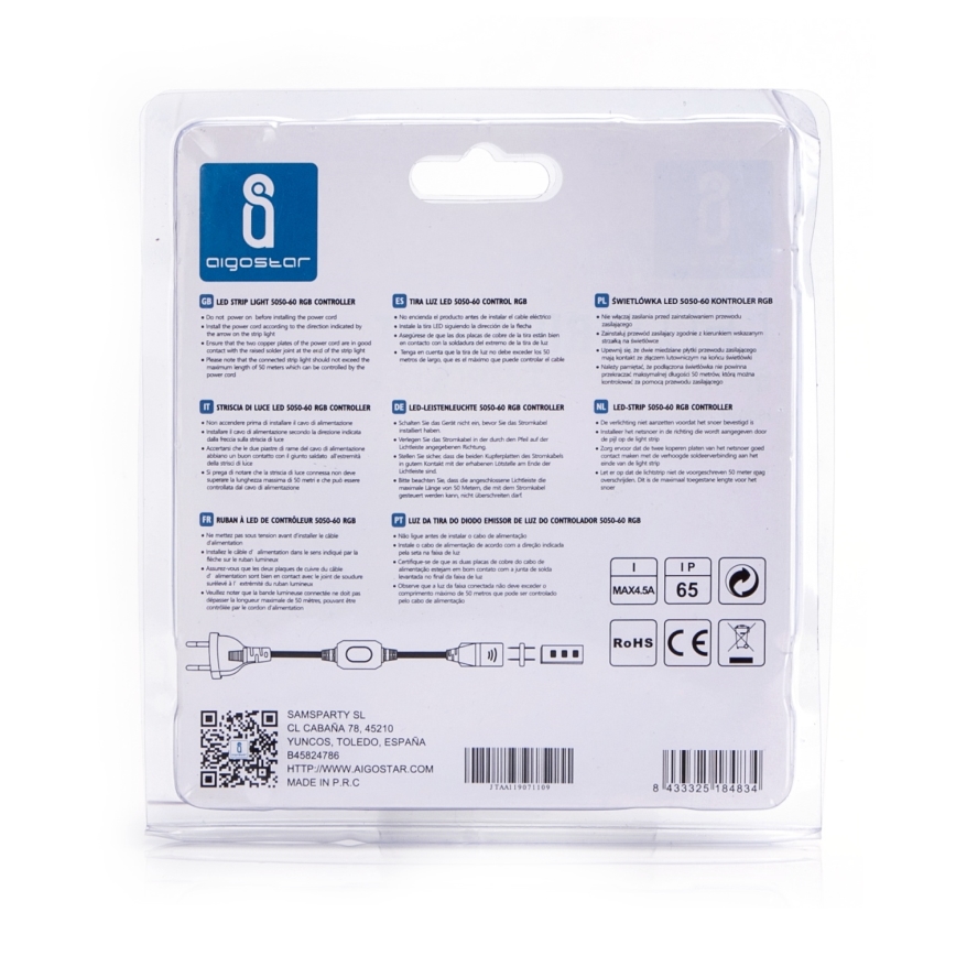 Aigostar - Napájací zdroj pre LED pásy 1000W/230V biela