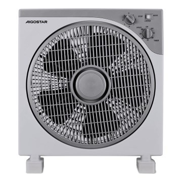 Aigostar - Podlahový ventilátor 35W/230V pr. 30 cm biela/sivá