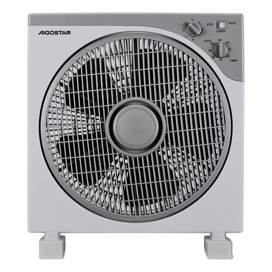 Aigostar - Podlahový ventilátor 35W/230V pr. 30 cm biela/sivá