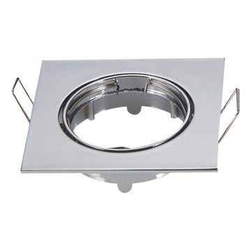 Aigostar - Rámček pre zapustené svietidlo GU10 8,2x8,2 cm lesklý chróm