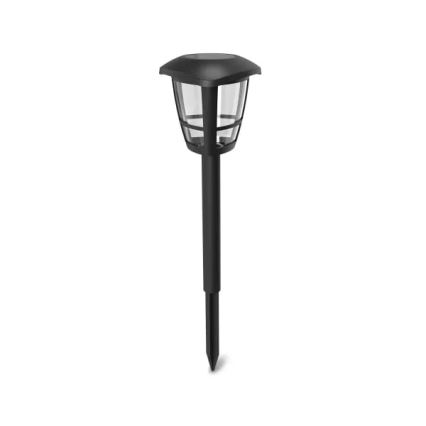 Aigostar - SADA 12x LED Solárna lampa LED/0,06W/2V 33,8 cm 6500K IP44 čierna