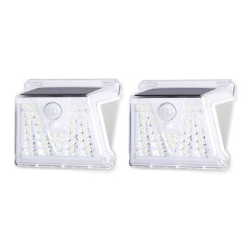 Aigostar - SADA 2x LED Vonkajšie solárne svietidlo so senzorom LED/1,48W/3,7V IP65 1200 mAh