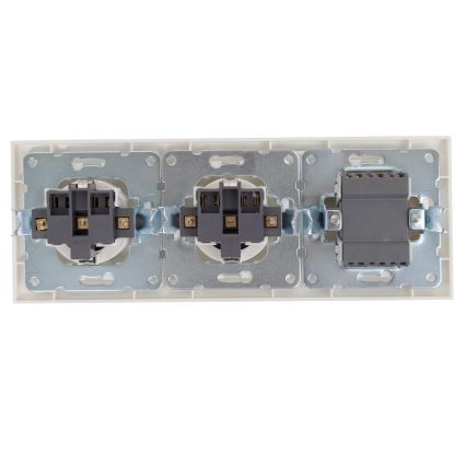 Aigostar - SADA 2x Zásuvka s vypínačem 2x16A/250V SCHUKO