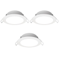 Aigostar - SADA 3x LED kúpeľňové podhľadové svietidlo LED/4,8W/230V IP65 biela