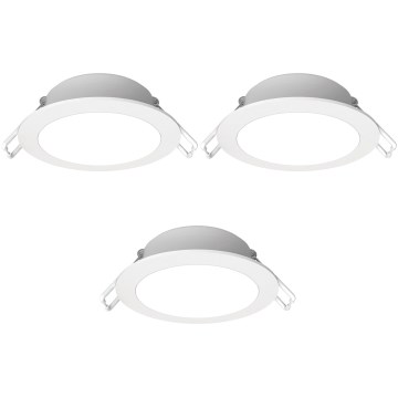 Aigostar - SADA 3x LED kúpeľňové podhľadové svietidlo LED/4,8W/230V IP65 biela