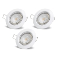 Aigostar - SADA 3x LED Podhľadové svietidlo 1xGU10/4,5W/230V 3000K biela