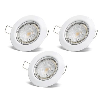 Aigostar - SADA 3x LED Podhľadové svietidlo 1xGU10/4,5W/230V 3000K biela
