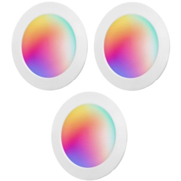 Aigostar - SADA 3x LED RGBW stmievateľných zapustených stropných svietidiel MESH LED/15W/230V 2700K-6500K pr.17cm
