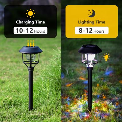 Aigostar - SADA 4x LED RGB Solárna lampa LED/0,2W/2V IP44