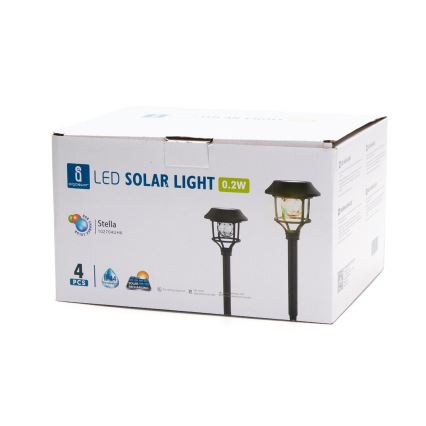Aigostar - SADA 4x LED RGB Solárna lampa LED/0,2W/2V IP44