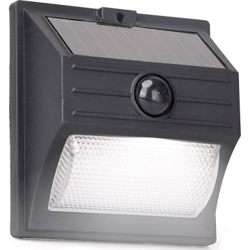 Aigostar - Solárne LED svietidlo so senzorom LED/3,7V 6500K 500 mAh IP65 čierne