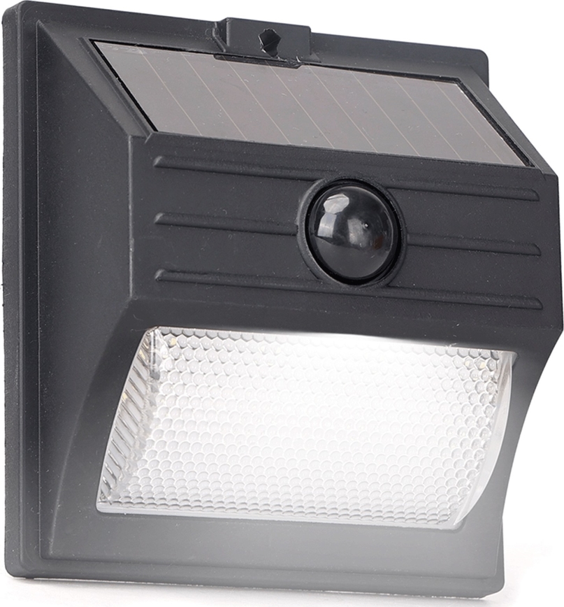 Aigostar - Solárne LED svietidlo so senzorom LED/3,7V 6500K 500 mAh IP65 čierne