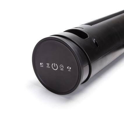 Aigostar - Stĺpový ventilátor 45W/230V čierny + diaľkové ovládanie