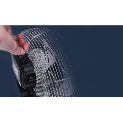 Aigostar - Stojanový ventilátor 100 W / 230 V, Ø 54 cm, lesklý chróm
