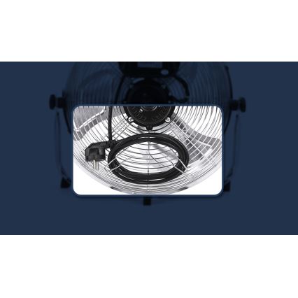 Aigostar - Stojanový ventilátor 100 W / 230 V, Ø 54 cm, lesklý chróm