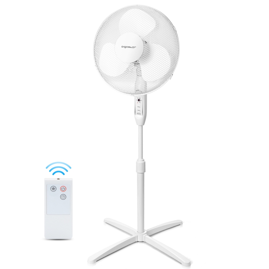 Aigostar - Stojanový ventilátor 40W/230V 120 cm biela