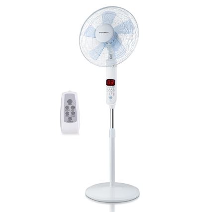 Aigostar - Stojanový ventilátor 50W/230V 43 cm biela + diaľkové ovládanie