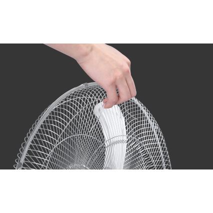 Aigostar - Stojanový ventilátor 50W/230V lesklý chróm/čierna
