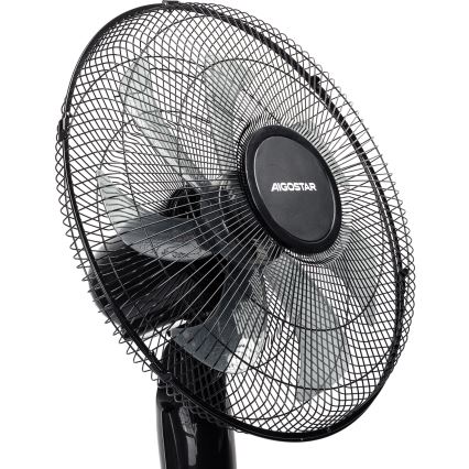 Aigostar - Stojanový ventilátor 50W/230V 130 cm čierny + diaľkové ovládanie