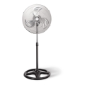 Aigostar - Stojanový ventilátor 50W/230V lesklý chróm/čierna