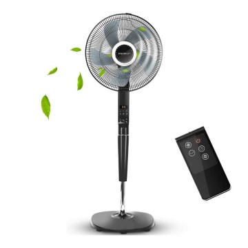 Aigostar - Stojanový ventilátor 55W/230V 40 cm čierna + diaľkové ovládanie