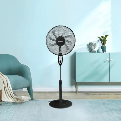 Aigostar - Stojanový ventilátor 55W/230V 130 cm čierny + diaľkové ovládanie