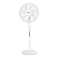 Aigostar - Stojanový ventilátor 60W/230V biela