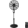 Aigostar - Stojanový ventilátor 60W/230V čierny + diaľkové ovládanie