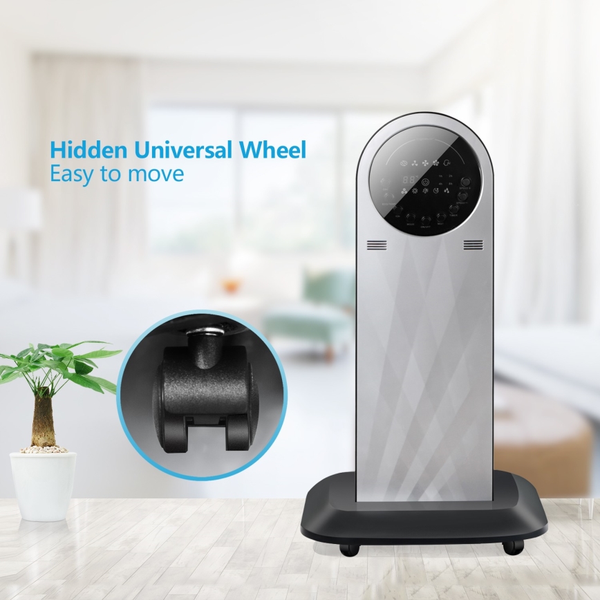 Aigostar - Stojanový ventilátor s hmlovým efektom MIST 95W/230V + diaľkové ovládanie