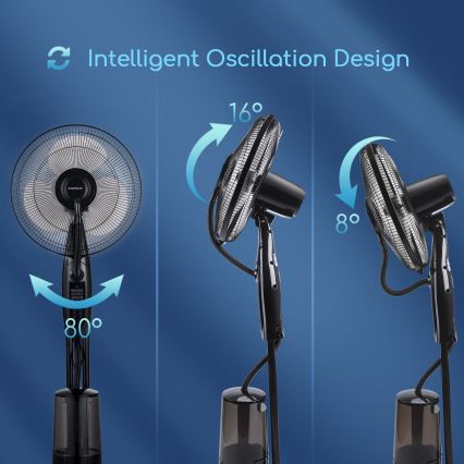 Aigostar - Stojanový ventilátor s rozprašovačom vody 75W/230V + DO