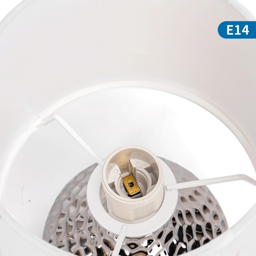 Aigostar - Stolná lampa 1xE14/40W/230V lesklý chróm