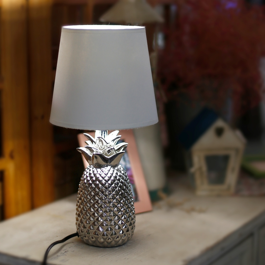 Aigostar - Stolná lampa 1xE14/40W/230V lesklý chróm