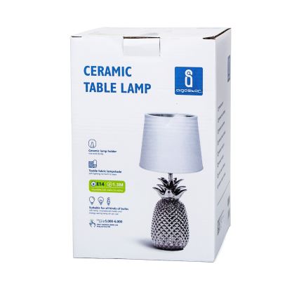 Aigostar - Stolná lampa 1xE14/40W/230V lesklý chróm