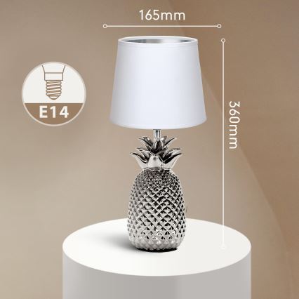 Aigostar - Stolná lampa 1xE14/40W/230V lesklý chróm