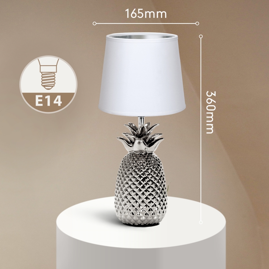 Aigostar - Stolná lampa 1xE14/40W/230V lesklý chróm