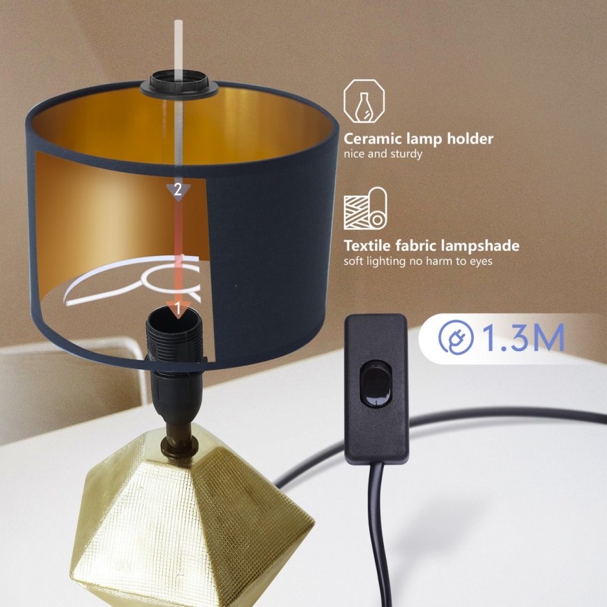 Aigostar - Stolná lampa 1xE14/40W/230V