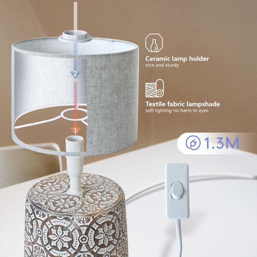 Aigostar - Stolná lampa 1xE14/40W/230V