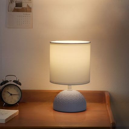Aigostar - Stolná lampa 1xE14/40W/230V modrá/biela