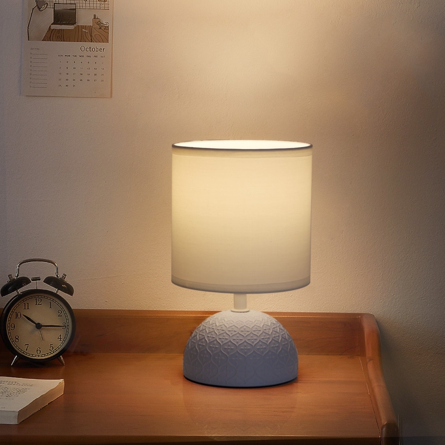 Aigostar - Stolná lampa 1xE14/40W/230V modrá/biela