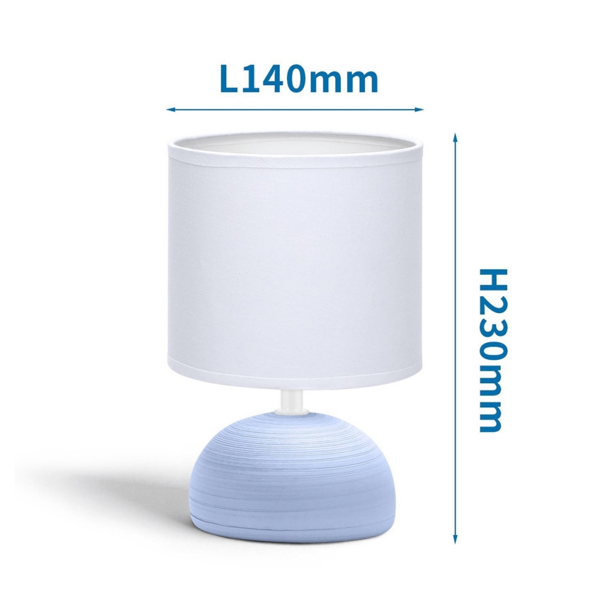 Aigostar - Stolná lampa 1xE14/40W/230V modrá/biela