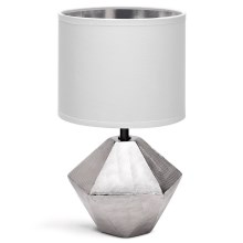 Aigostar - Stolná lampa 1xE14/40W/230V strieborná/biela