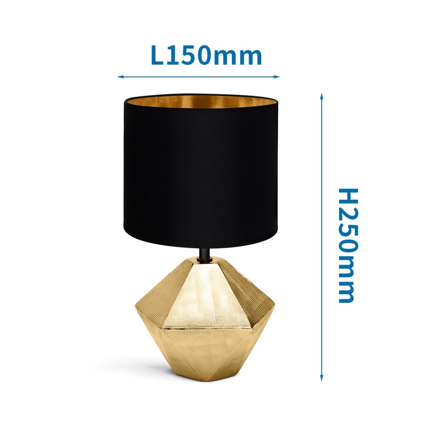 Aigostar - Stolná lampa 1xE14/40W/230V zlatá/čierna