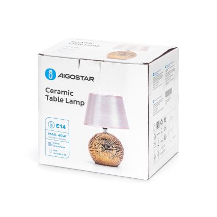 Aigostar - Stolná lampa 1xE14/40W/230V zlatá